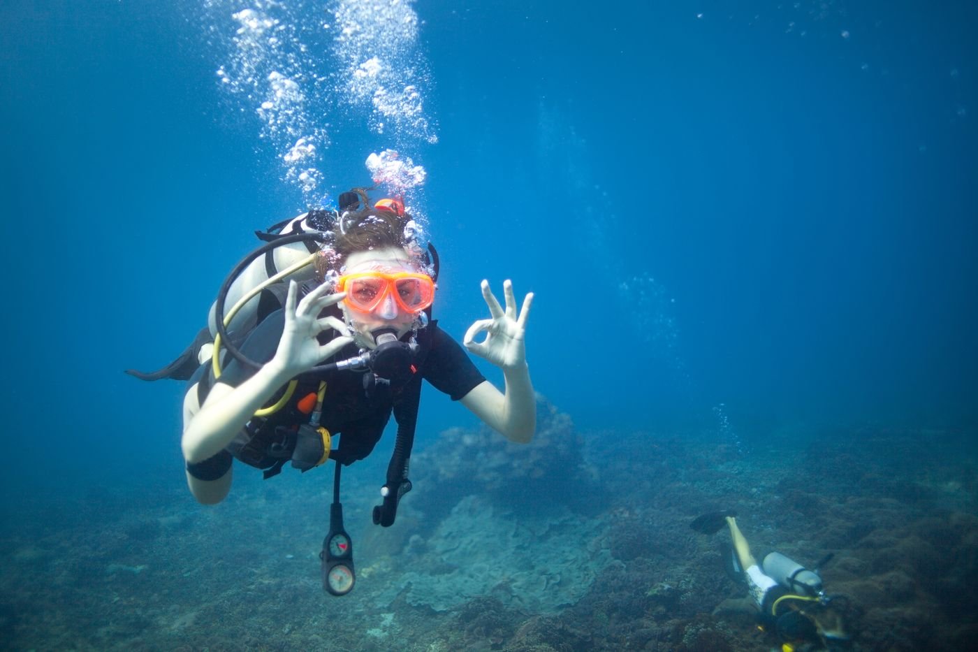 Diver giving the OK sign on a Fujairah reef - Ocean Immersion with APEX Divers