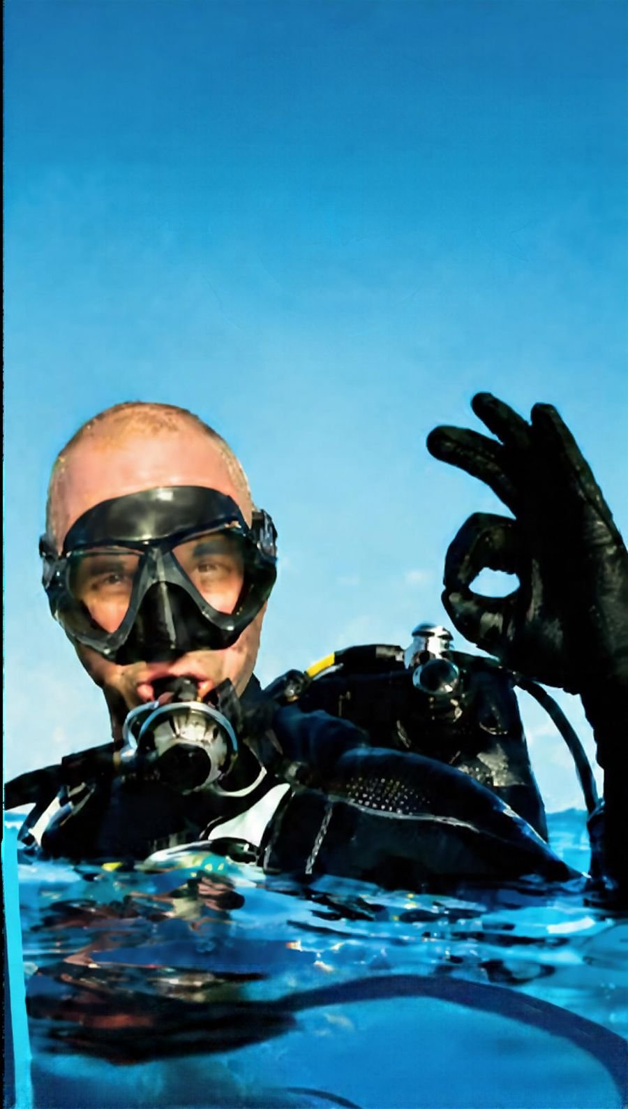 APEX Divers instructor at the surface