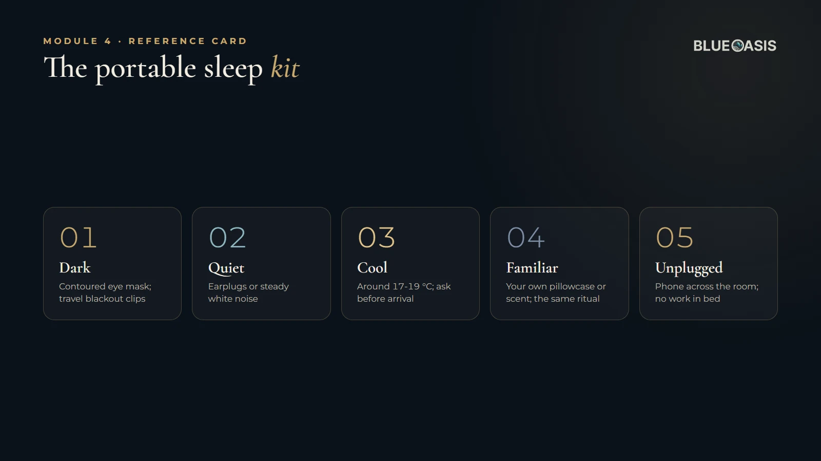 The portable sleep kit